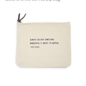 Always believe canvas zip bag